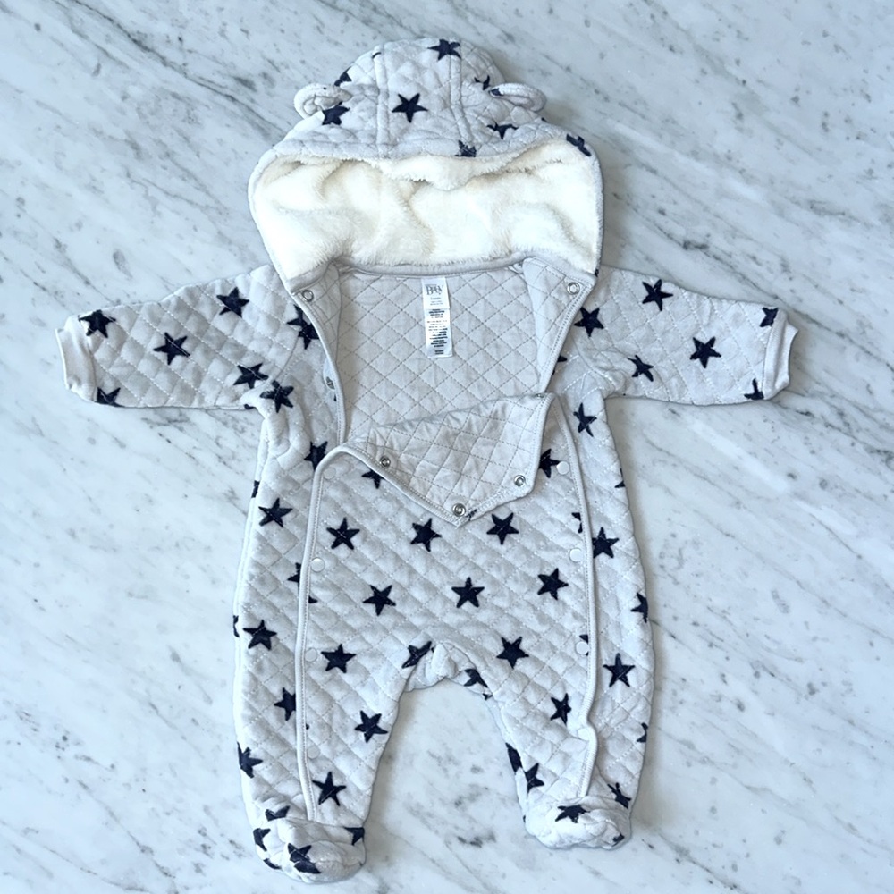 Nordstrom Baby Star Bunting Coat Hooded for Boy or Girl